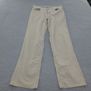 Hiltl Pants Mens 34x34 Khaki Cotton Stretch Straight Leg Chino Casual